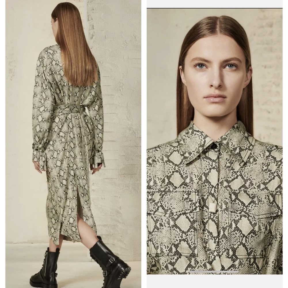 NWOT ZARA SRPLS RARE SNAKESKIN DRESS - Picture 3 of 6
